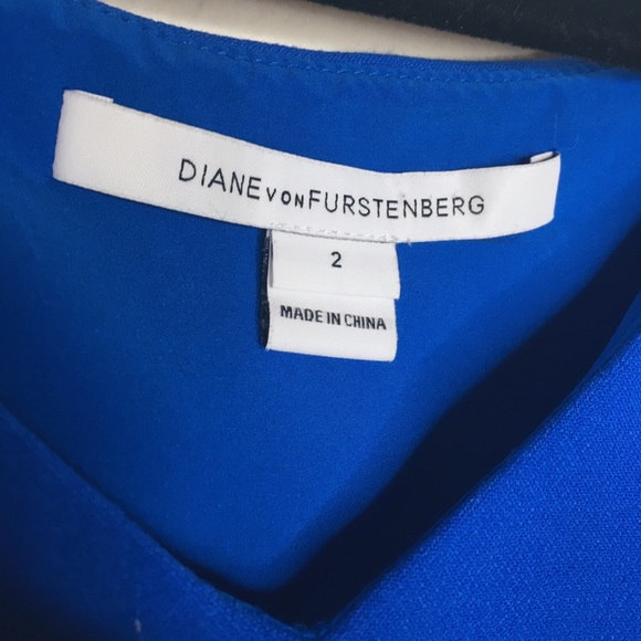 Diane Von Furstenberg | Blue Ruched Bodycon Dress - Picture 5 of 8